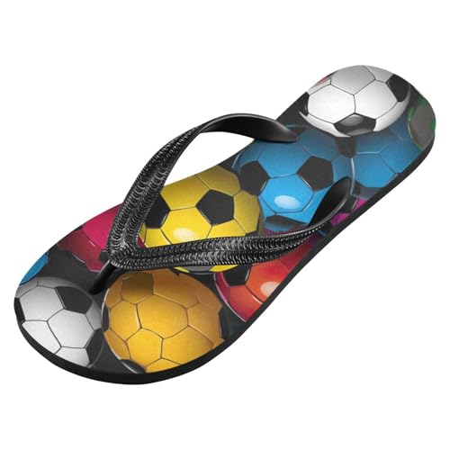 Mens Flip Flops Colorful SoccerSandal Flip Flops for Women Summer Beach Slipper 214B3123