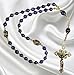 Handmade Greek Eastern Orthodox Rosary Lapis Lazuli and Gold Tone Crucifix Gift