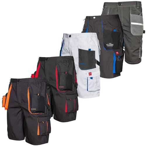 Art.Master Arbeitsshorts Herren Weiß/Blau Größe 52 - Kurze Malerhose mit Stretchbund 8 Taschen und Werkzeugtasche - leichte Sommerhose für Trockenbau Innenbereich Fassade Lackierer Männerbekleidung Art.Master Arbeitsshorts Herren Weiß/Blau Größe 52 - Kurze Malerhose mit Stretchbund 8 Taschen und Werkzeugtasche - leichte Sommerhose für Trockenbau Innenbereich Fassade Lackierer Männerbekleidung