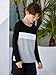 ZDC Kids Boys Long Sleeve T-Shirts Color Block Crewneck Fashion Basic Tee Tops 5-14 Years Black