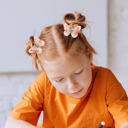 Abaodam 10 Peças Mini De Cabelo De Borboleta De Cabelo De Borboleta Com Glitter 3D Presilhas De Cabe