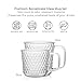 Aquach 16 Oz Glass Coffee Cups, Clear Tea Mugs with Handle, Microwave and Dishwasher Safe Home Office Drinking Mugs Perfect for Americano Cappuccino Hot&Cold Beverages, 2-Pack