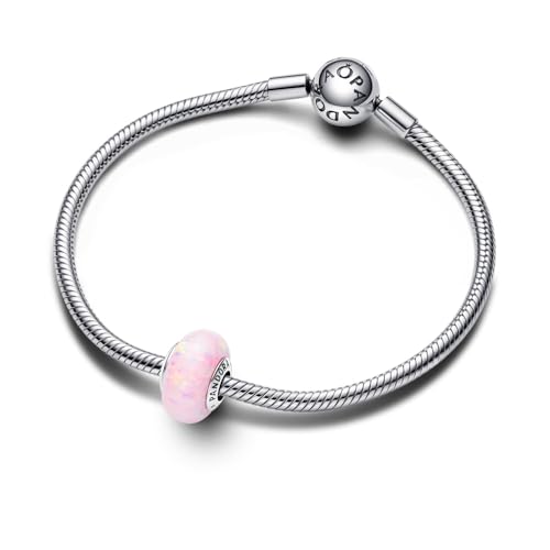 PANDORA Moments Schillerndes Rosafarbenes Charm Moments Collection, kompatibel Moments Armbändern, 791691C03