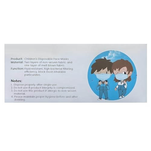 Oral Basics Children'S Disposable Face Mask For Kids Ages 4-12 Years Old With Elastic Earloops thumb #1