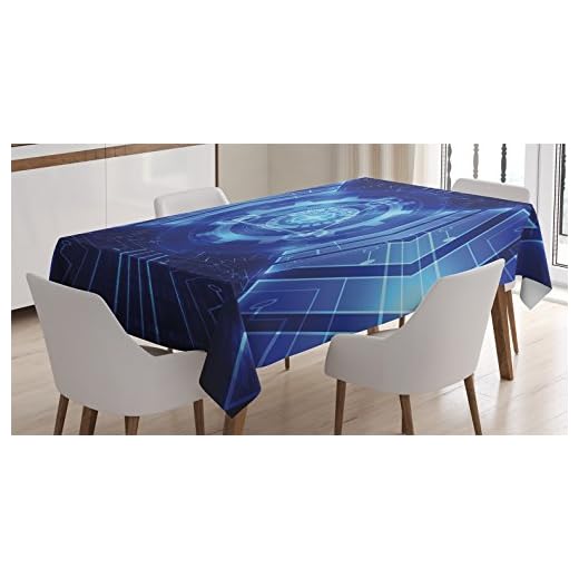 Ambesonne Futuristic Design Tablecloth
