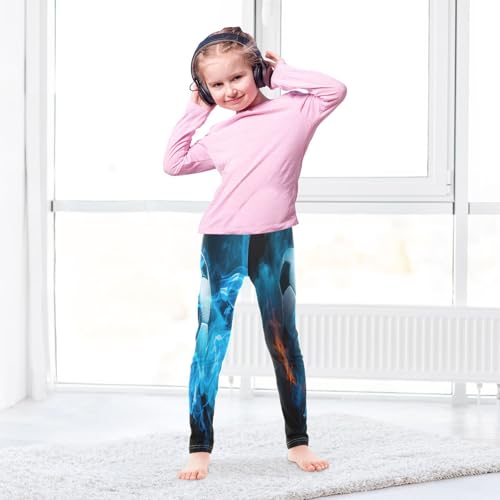 Toddler Girls Leggings Printed Yoga Pants Leggings White Black Blue Soccer for Kids4