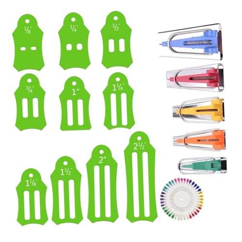 HOODANCOS Binding Sewing Tape Bias Tape Maker Quilting Tool Kit for Fabric Hemming