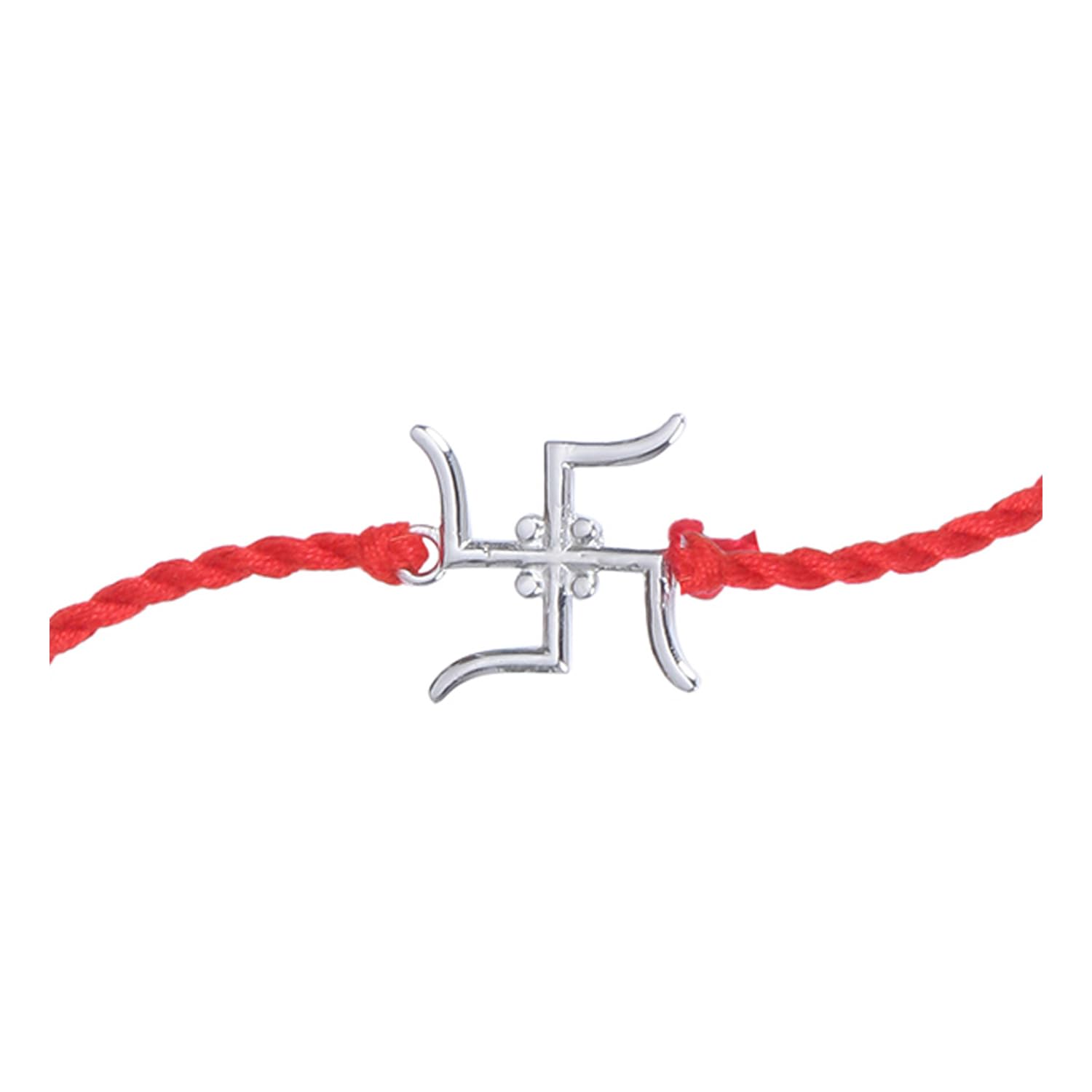 Ananth Jewels Mens Cotton 92.5 Sterling Silver Rakhi Bracelet for Brother (Red) (B078GP93K6) Amazon Price History, Amazon Price Tracker