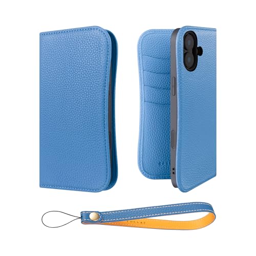 COGURE �X�}�z�P�[�X iPhone16Plus�p �蒠�^ �P�[�X �_�C�A���[�P�[�X �{�v �J�[�h���[ �X�g���b�v �����h�~ �X�^���h�@�\ TPU�P�[�X �ϏՌ� ���΂Ȃ� �M�t�g�{�b�N�X�t�� COPB �V�A���yCyan�z