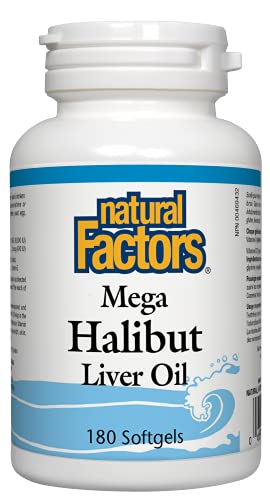 Natural Factors Mega Halibut Liver Oil, 180 CT