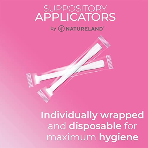 Natureland [40 Count Boric Acid Suppositories 600Mg W/ [10 Pack] Vaginal Applicator - Feminine Care #TOP6