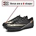HaloTeam Men's Soccer Shoes Cleats Professional High-Top Breathable Athletic Football Boots for Outdoor Indoor TF/AG,R2050 Black,6.5 US