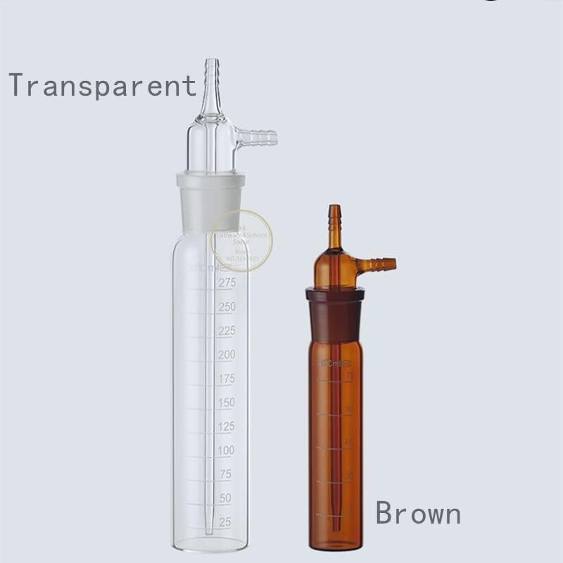 1pc/lot 10ml/25ml/50ml/75ml/125ml/250ml/275ml lab Glass Impact absorber bottle Absorption tube gas sampler bottle ( Size : 50ml Brown )
