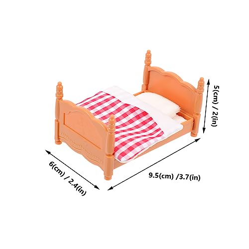 Abaodam 3 Conjuntos De Cama Modelo Beliche Móveis De Casa Em Miniatura Móveis De Quarto Decoraciones