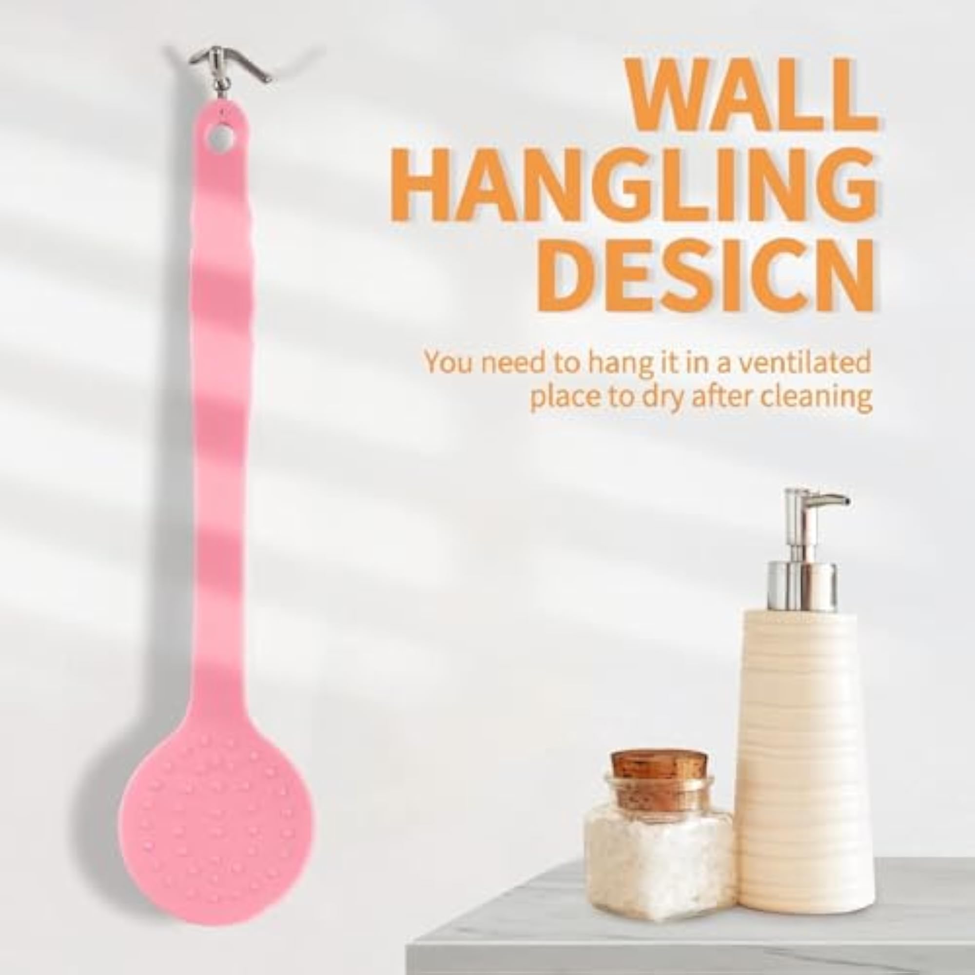 Body Shower Brush Back Scrubber, 2 Pack