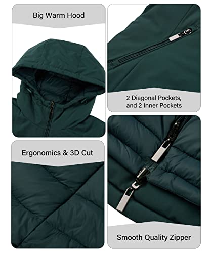 Bellivera Women Puffer Jacket Reversible Spring and Winter Fashion Warm Quilted Long Hooded Padded Bubble Coat2