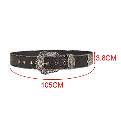 Chic Waist Belt with Customizable Buckle for Trendy Looks Black4