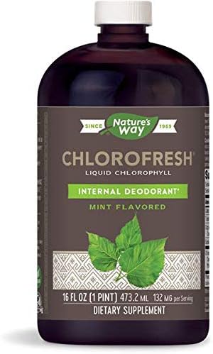 Chlorofresh Liquid Chlorophyll Internal Deodorant 16 Fluid Ounces, Mint Flavor, Pack of 2