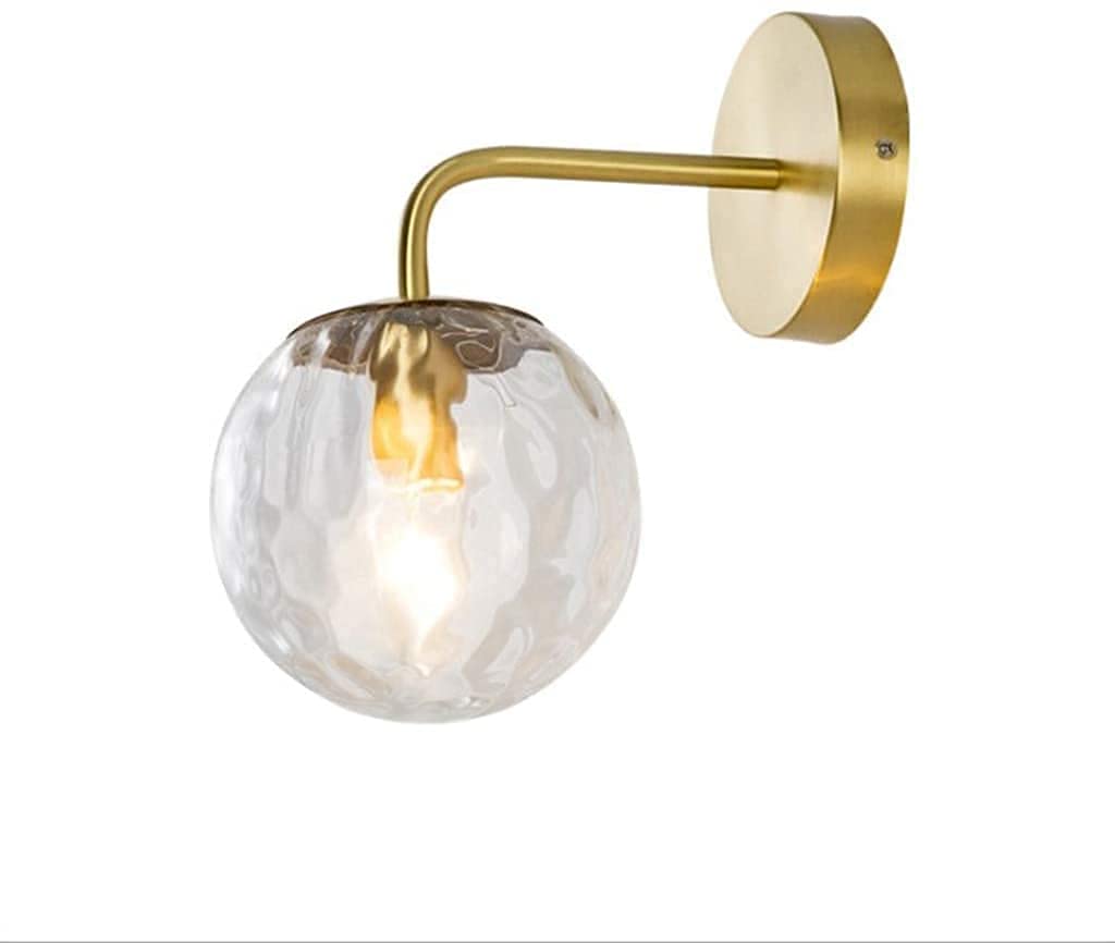 Lámpara de pared de bola de cristal moderna para eliminar sombras en el espejo de baño