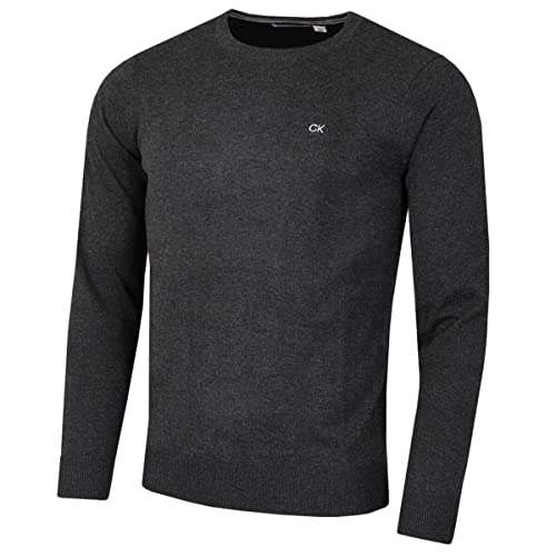 Calvin Klein Hommes Ras du Cou en Coton Pull - Charcoal - S Cover