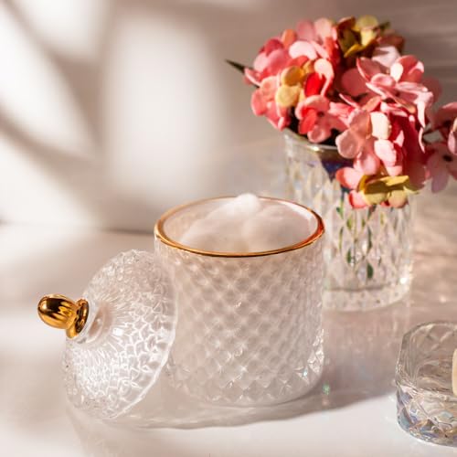 Potiche Decorativo de Vidro Branco 9cm x 13cm - Wolff