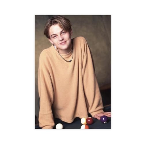 Leonardo DiCaprio Poster (11) sur toile - Décoration pour chambre à coucher, bureau, chambre - Cadeau - Sans cadre - 30 x 45 cm