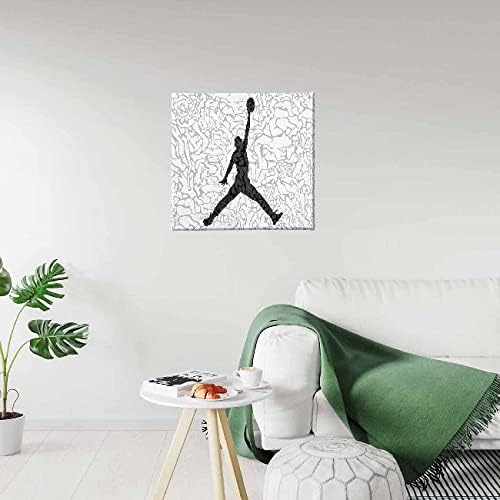 Homemania Basketball Board - Sports - for Living Room, Bedroom, Polyester, Wood, 60 x 3 x 60 cm - HM20KNV60x60-232