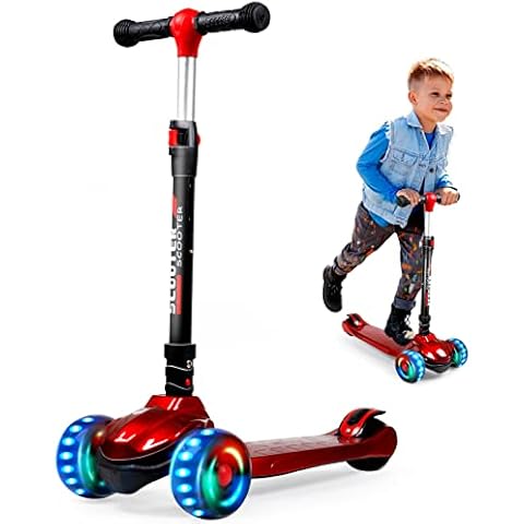 YHR Kids Scooter, Toddler Scooter for Kids 2-5,Three Wheel Scooter for Kids Ages 6-12 Baby Girls Boys,3 Adjustable Height,Extra Wide Deck,Lean to Steer Mini Kick Scooter Children Christmas Toys... Cover