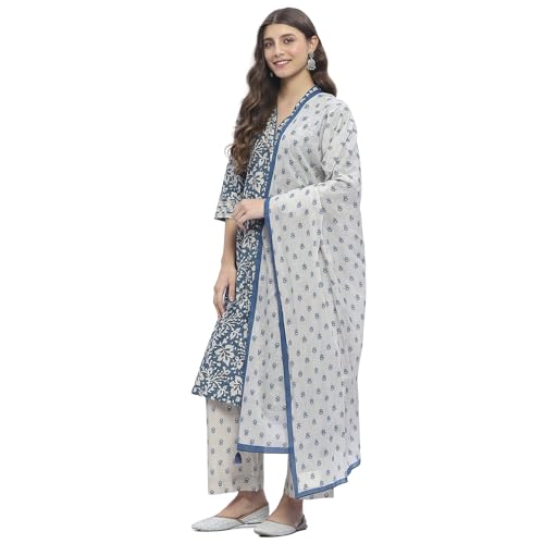 Image of BIBA Women Kurta Sets, Cotton, Printed