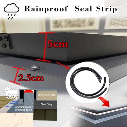 Escotilla de acceso de techo en acero galvanizado robusto con placa impermeable 4