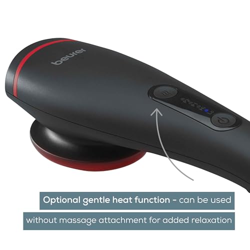 Image of Beurer MG 24 Infrared Body Massager for Pain Relief | Deep Tissue Vibration Massage with Soothing Infrared Heat Therapy | Ergonomic Handheld Design for Muscle Relaxation, Stress Relief, Improved Blood Circulation I Black in color I 3 years warranty