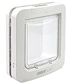 Battery-Powered Microchip Pet Door (Large) - Stores Up to 32 Different Microchip Numbers - Can Be Programmed To Lock/Unlock at Specified Times Suitable for Large Cat Breeds/Small Dogs