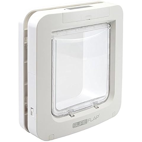 Battery-Powered Microchip Pet Door (Large) - Stores Up to 32 Different Microchip Numbers - Can Be Programmed To Lock/Unlock at Specified Times Suitable for Large Cat Breeds/Small Dogs Cover
