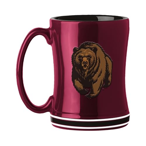 Image of Logo Brands NCAA Montana Grizzlies 14 oz Relief Coffee Mug - Officially Licensed Mug, Sculpted 3D Logo and Team Colors - Comfortable Handle and Glossy Finish for College Sports Fans
