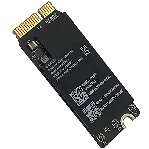 Questa scheda di rete wireless AirPort offre funzionalità WiFi e Bluetooth 4.0. La scheda di rete wireless AirPort fornisce la funzionalità WiFi e Bluetooth che rende il tuo laptop veramente gratuito.