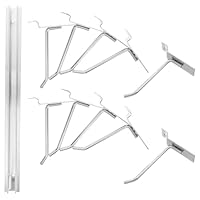 WEKADRIN Heavy Duty Pegboard Shelf Hooks Metal Peg Board Organizer Accessories for Garage Kitchen Bedroom Retail Display Wall Mounted Space-Saving Tool and Utensil Hanger with Easy