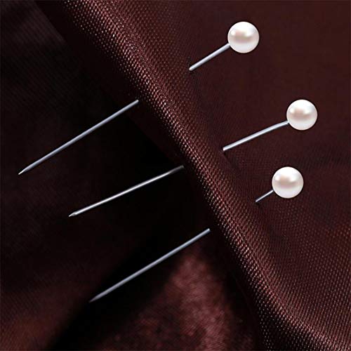 Flower Pins,ChooseU,100pcs Corsages Pins Head Pins Wedding Bouquet Pins Crystal Pins Floral Bouquet Pins Clear Straight Pins (C)