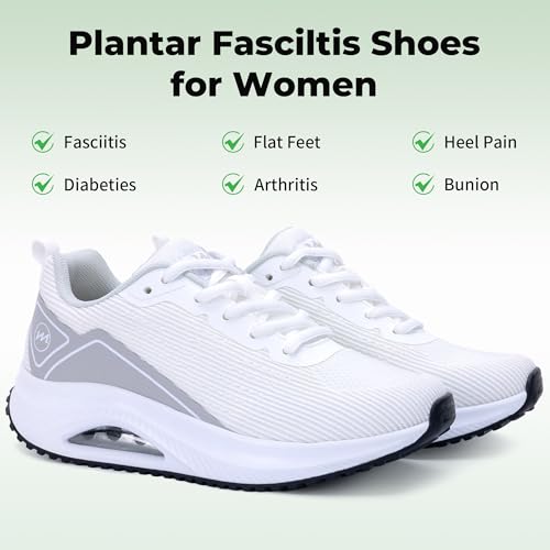 Image of RomenSi Womens Arch Support Walking Shoes Orthotic Fashion Sneakers Tennis Shoes for Plantar Fasciitis Pain Relief US 5.5-11