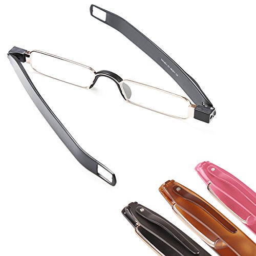 TOPSTARONLINE unisex einzigartige Design ultraleichten Klapp schlanken unzerbrechlich TR90 Mini Lesebrille Cover