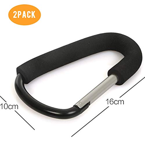 TGOOD Ganchos para carrinho de bebê - 2 peças GG 16 cm (6,3