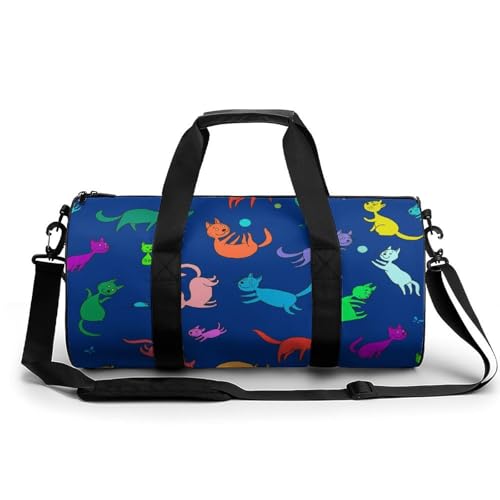Sac de sport chats colorés pour vos weekends camping et randonnées nature