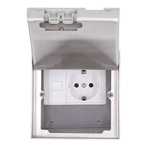 Enchufe Oculto Empotrado en el Suelo, Tomacorriente Oculto de Acero Inoxidable que Ahorra Espacio para Entornos Comerciales, AC250V