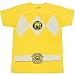The Power Rangers Yellow Rangers Costume Adult T-shirt Tee,Small