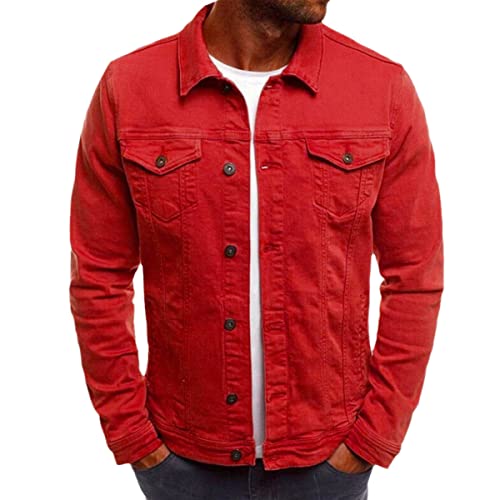 Veste denim homme mode casual slim fit veste travail veste automne printemps taille L