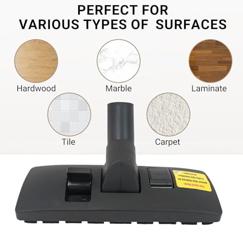 Image of EZ SPARES 1 1 /4 inch 32mm Universal Vacuum Cleaner Euro Floor Brush Head Brush Attachment for Floor and Carpet Combo Tool (Black)
