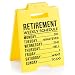 Petalsun Retirement Gift for Woman Men- Funny Retirement Weekly Schedule Warning Style Yellow Sign- Best Retired Gifts for Women Men Boss Coworker Teacher Nurse, Retirement Plaque Decorations