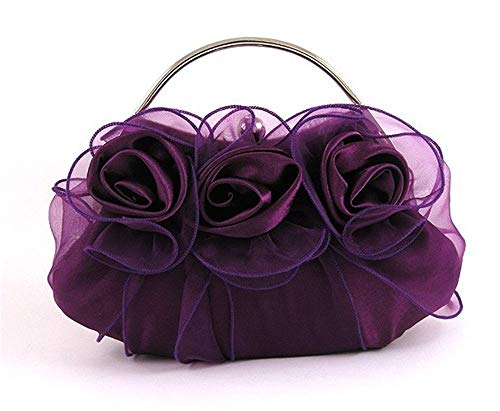 Luuruu Pochette Donna Elegante Borsetta da Sera Pochette da Cerimonia per Matrimonio Party Sposa Cocktail Festa Borsa rosa, viola