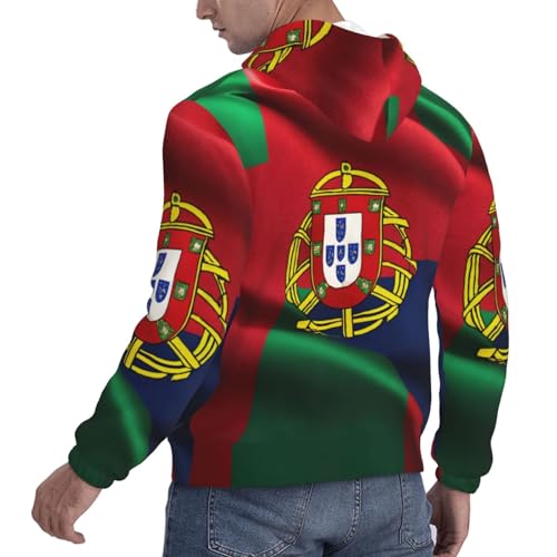 Sweat à capuche drapeau portugais fini les pulls sans style pour le sport