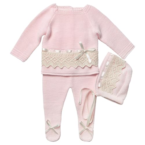 Escalett Layette - Escalett Layette Newborn Baby Knitted Clothes Set - Pink Preemie Coming Home Infant Knit Outfit for Boys and Girls - Best Deal on Amazon