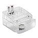 InterDesign Rain Cosmetic Organizer for Vanity Cabinet to Hold Makeup, Beauty Products - 1 Drawer, Clear